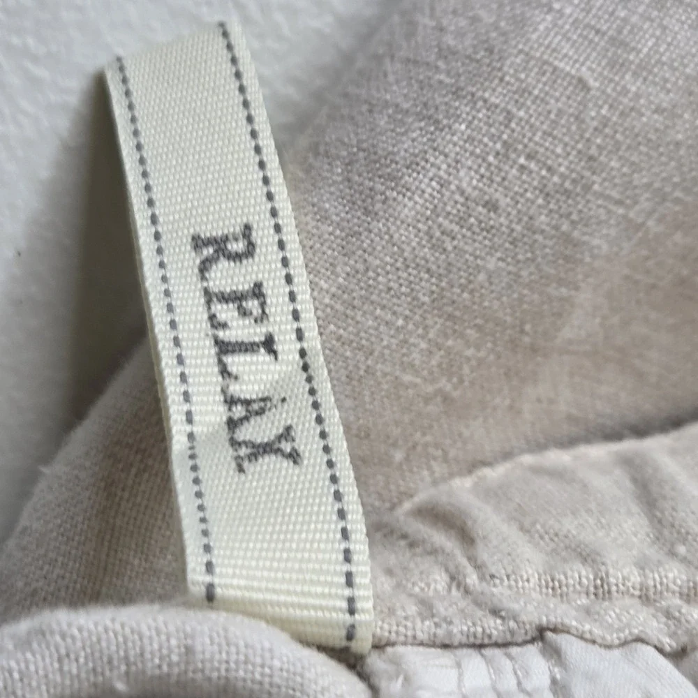 Tommy Bahama Relax Linen Cargo Pants Mens SZ XL Ivory Light Cream Casual Beach